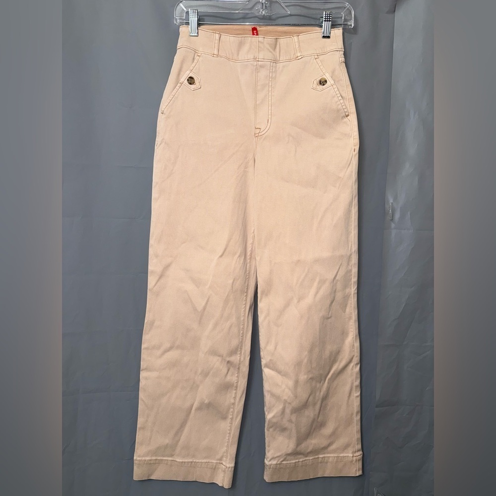 Spanx Twill Cropped Wide Leg Pants Size S